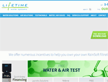 Tablet Screenshot of lifetimewatersystems.com